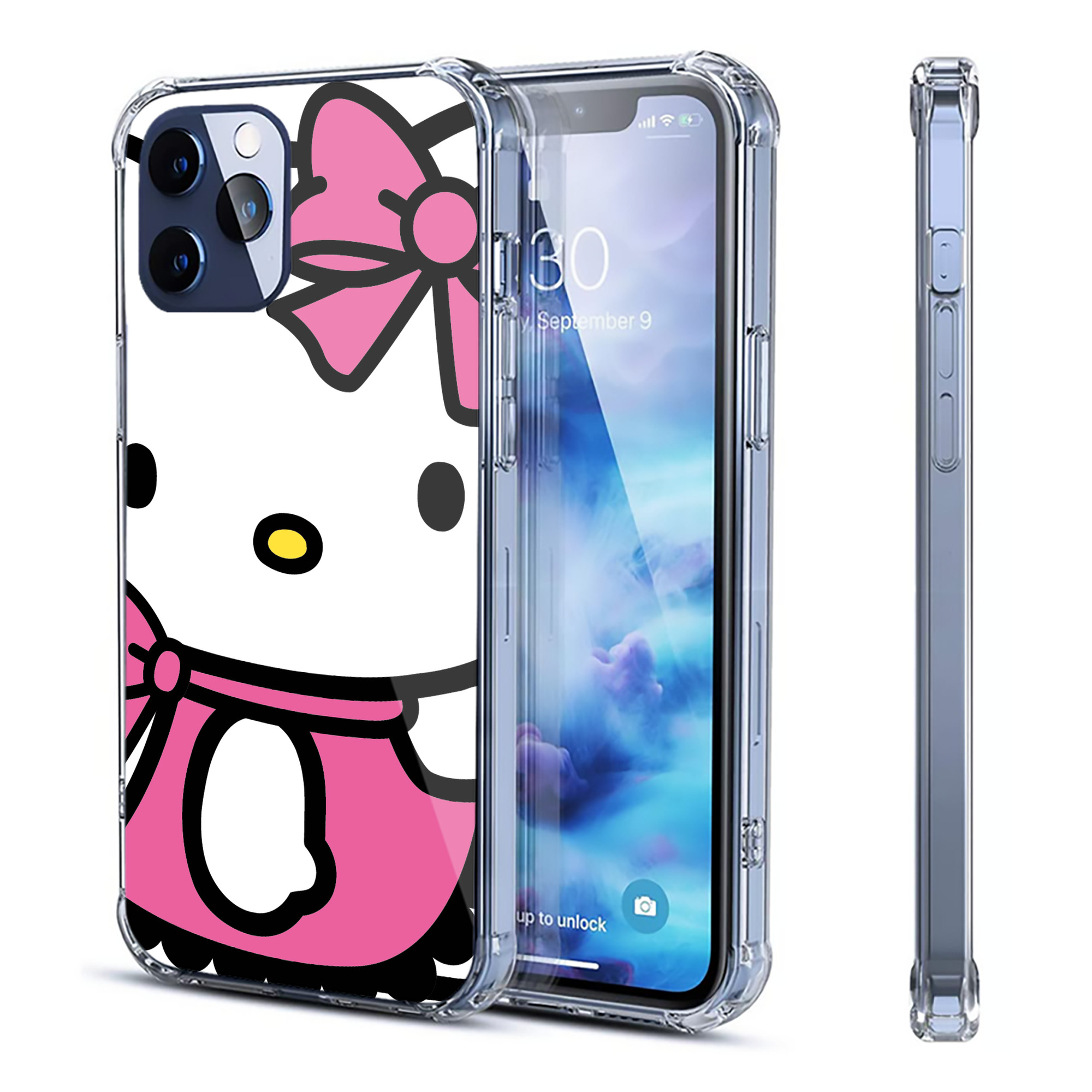 （画像用） Hello Kitty ハローキティ 【iPhone 12シリーズ対応】透明スマホケース（クリアソフトケース）